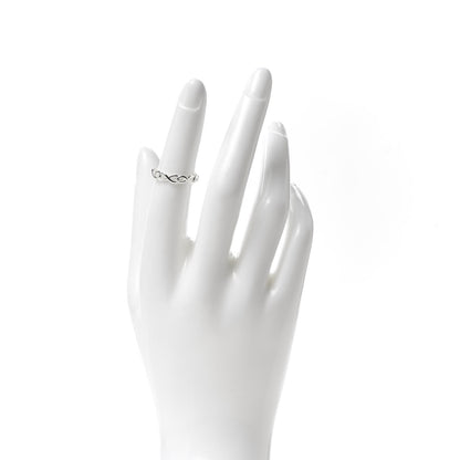 Tiffany Sterling Silver Narrow Infinity Band Ring 50 5.25 2 of 5