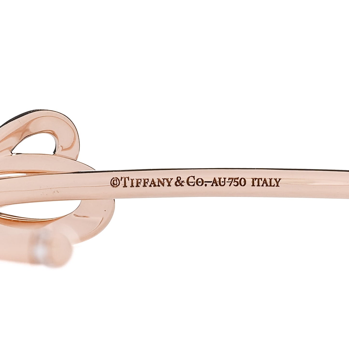 18K Rose Gold Diamond Bow Cuff Bracelet
