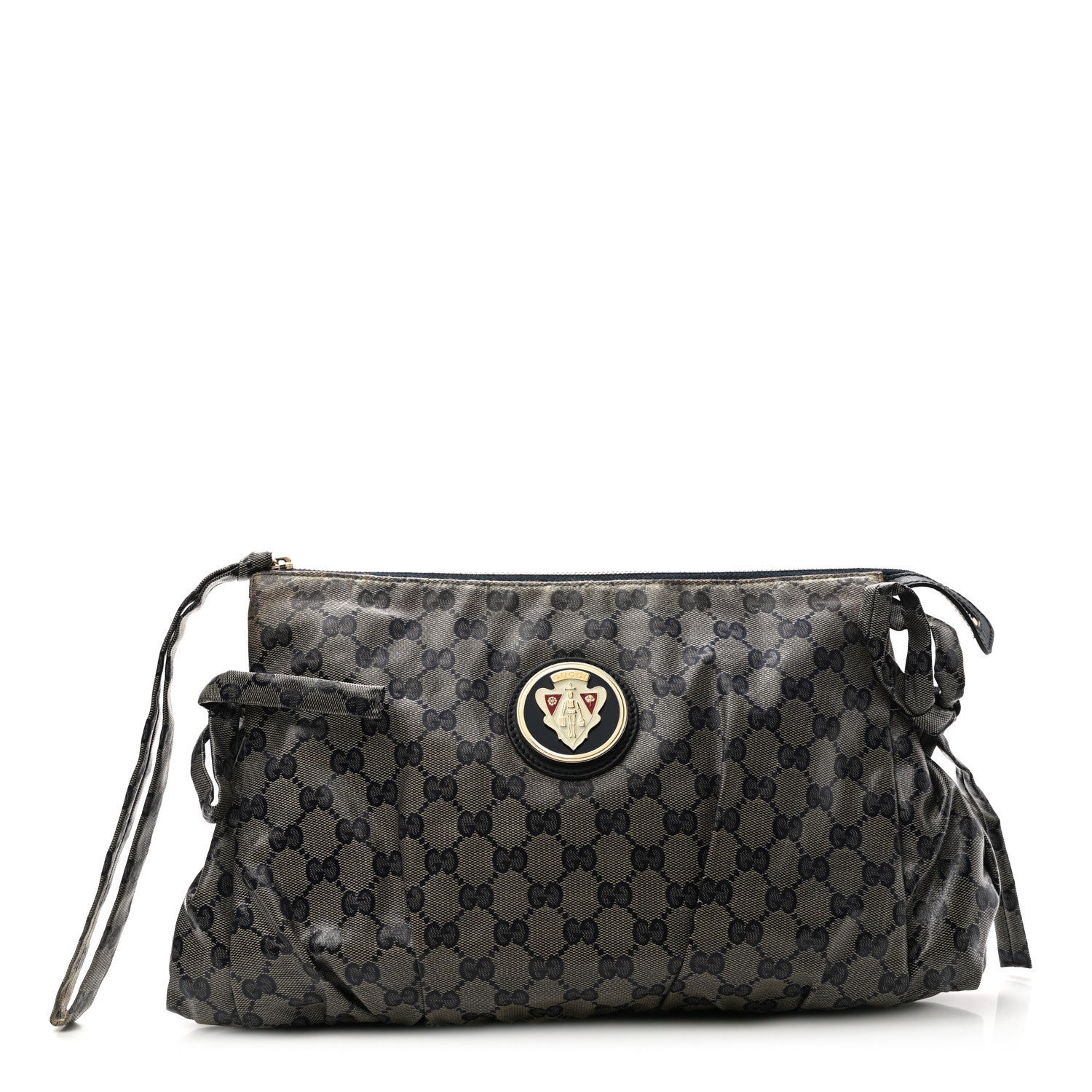 Gucci Crystal Monogram Large Hysteria Clutch Blue 1 of 7