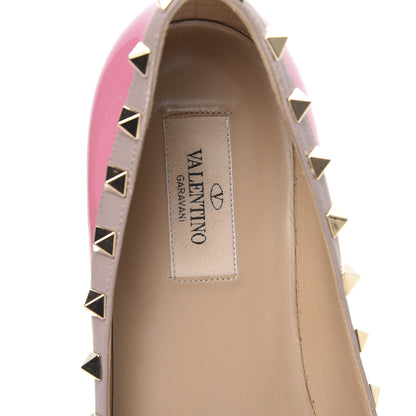 Valentino Garavani Patent Nappa Rockstud Ballerina Flats 39 Peony Poudre 6 of 10