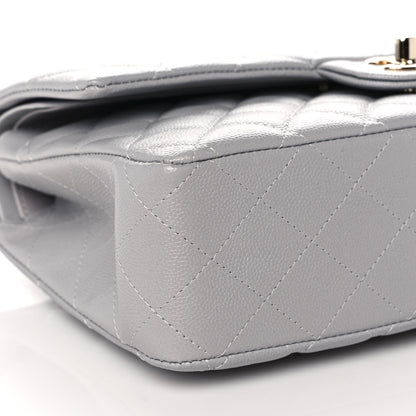 Chanel Caviar Quilted Medium Double Flap Grey 8 of 10