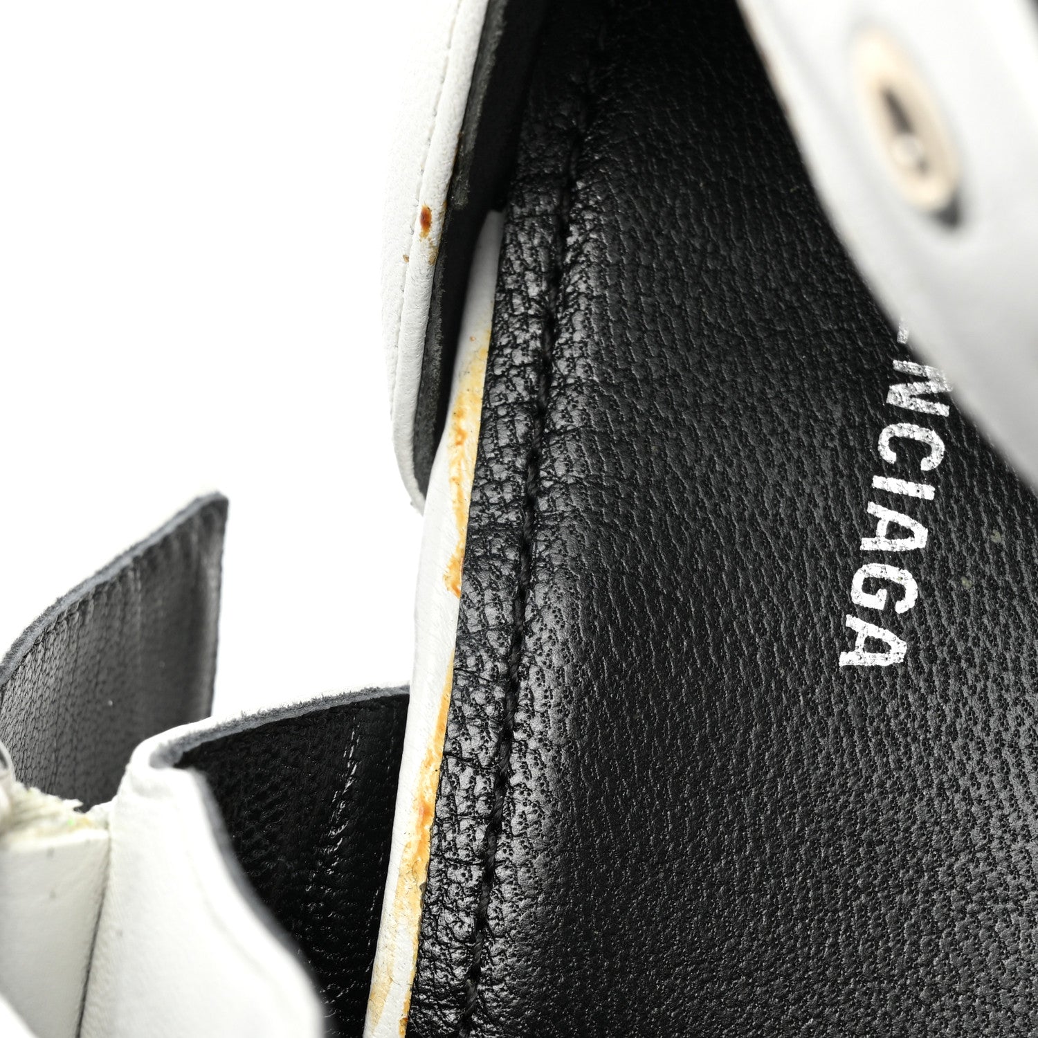 Balenciaga Shiny Kidskin Point Toe Buckle Pumps 38 White 11 of 13