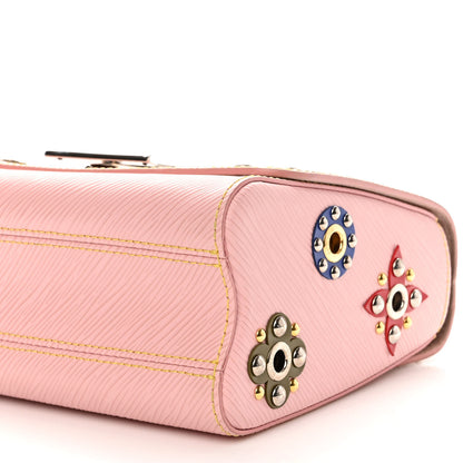 Louis Vuitton Epi Mechanical Flowers Twist Shoulder Bag MM Rose Ballerine 8 of 9