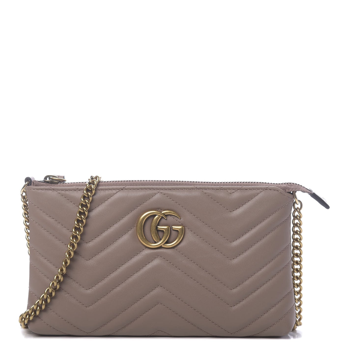 Calfskin Matelasse Mini GG Marmont Chain Bag Porcelain Rose