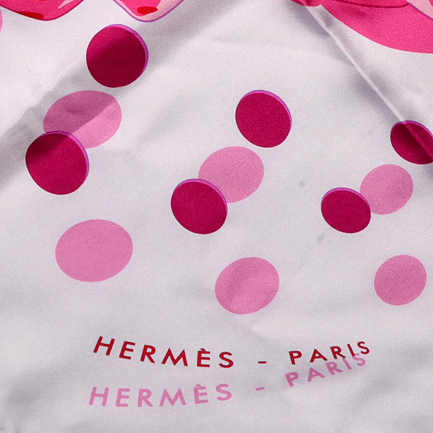 Hermes Silk Hola Flamenca Scarf 90 Blanc Rose Fuchsia 4 of 6