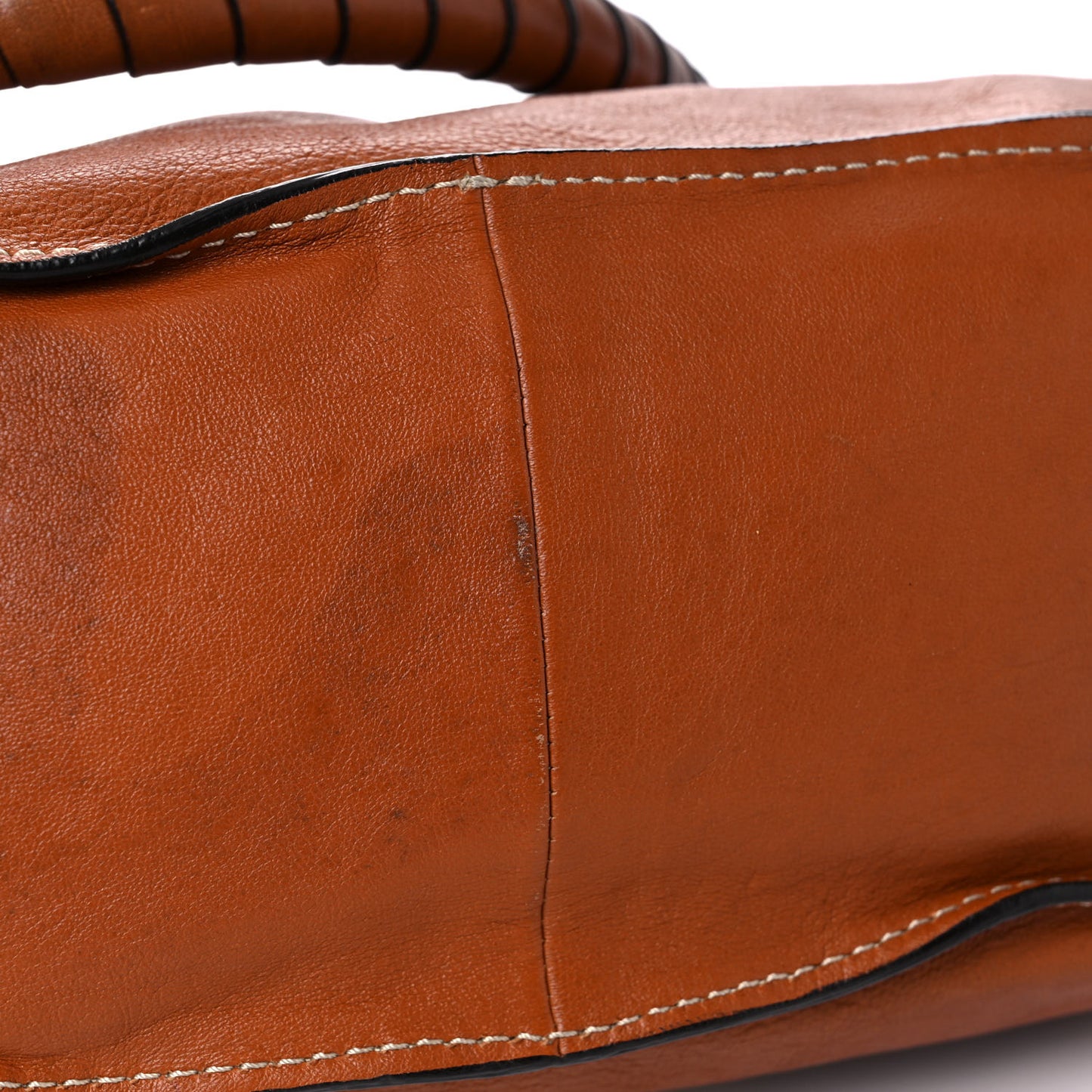 Calfskin Medium Marcie Lock Satchel Tan