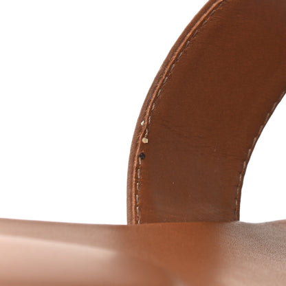 Hermes Box Calfskin Oran Sandals 39 Gold 8 of 9