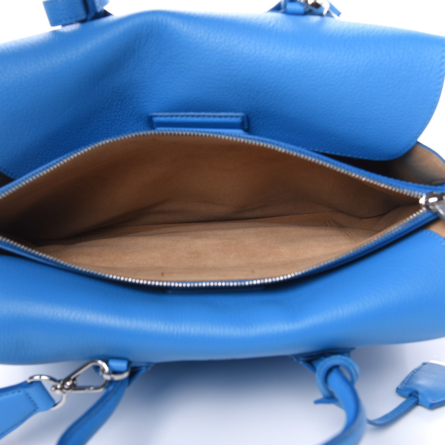 MCM Grained Calfskin Medium Milla Tote Tile Blue 5 of 11