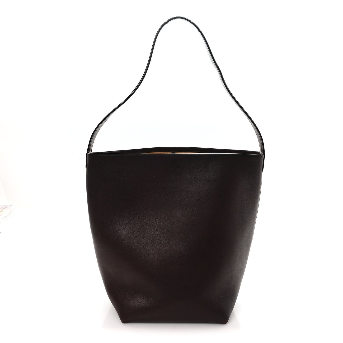 Polished Saddle Calfskin Medium N/S Park Tote Acajou