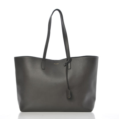 Saint Laurent Calfskin Large Shopping Tote Black Earth 1 of 9