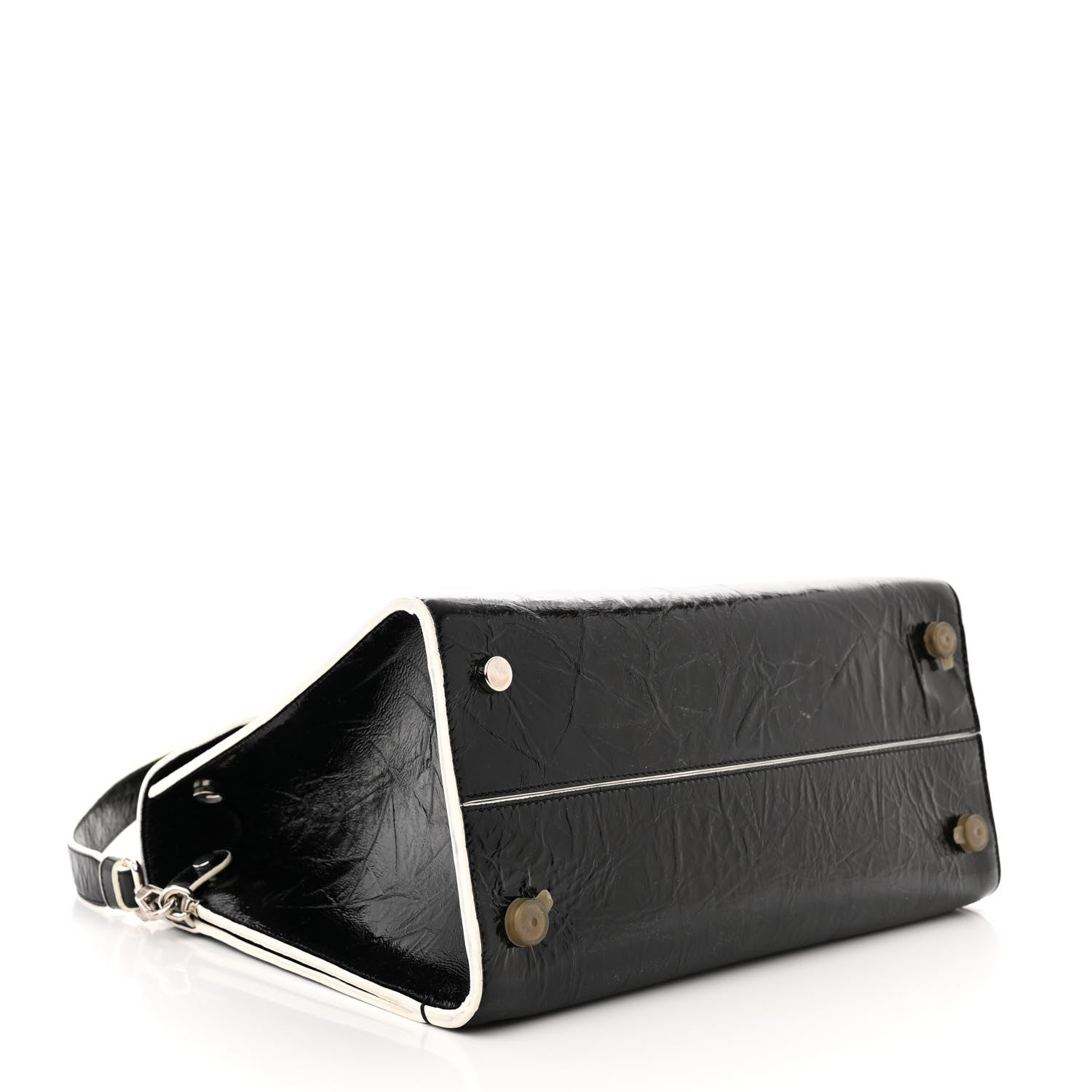 Christian Dior Crinkled Calfskin Medium Diorever Flap Black 4 of 15