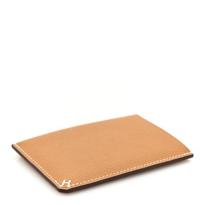 Hermes Evercolor Sellier Card Holder Caramel 4 of 12