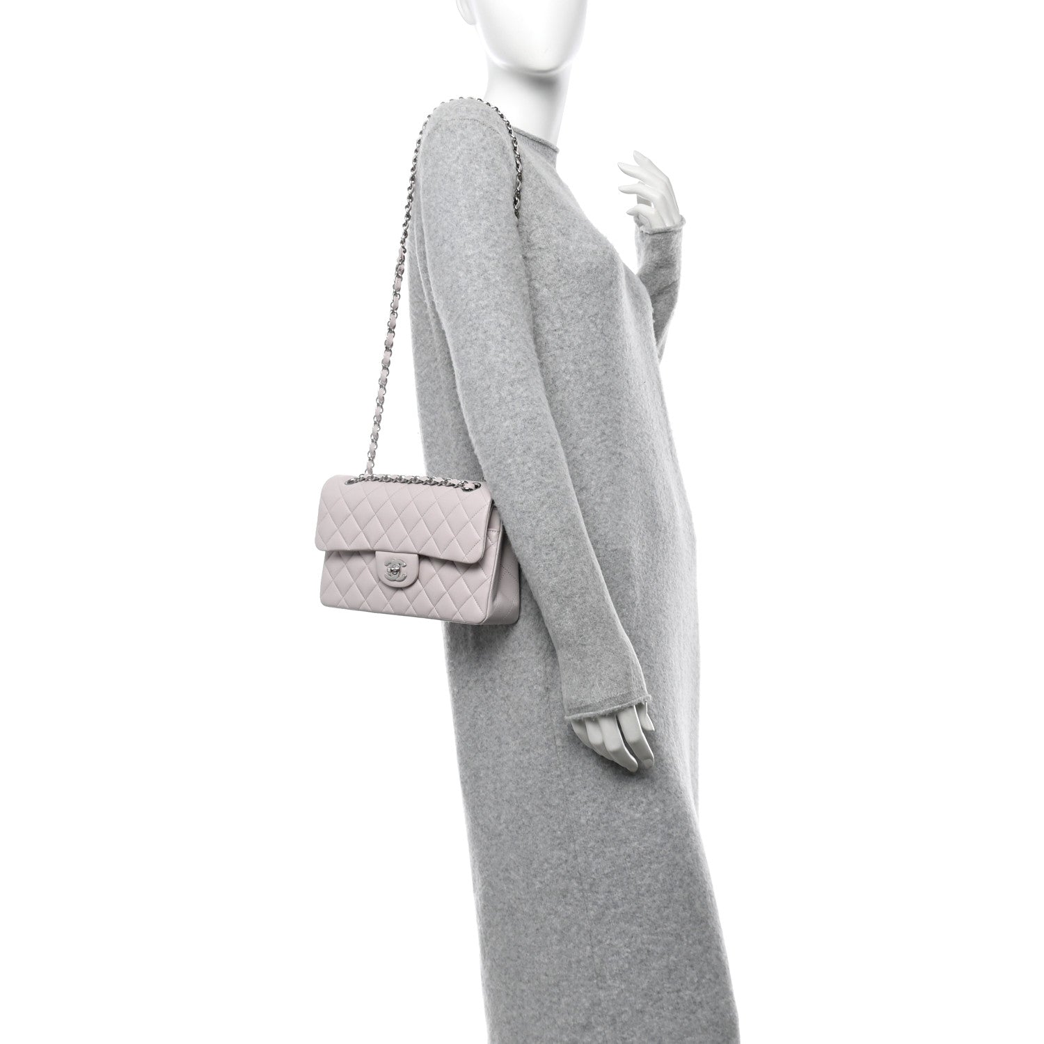 Chanel Lambskin Quilted Small Double Flap Light Purple 2 of 10