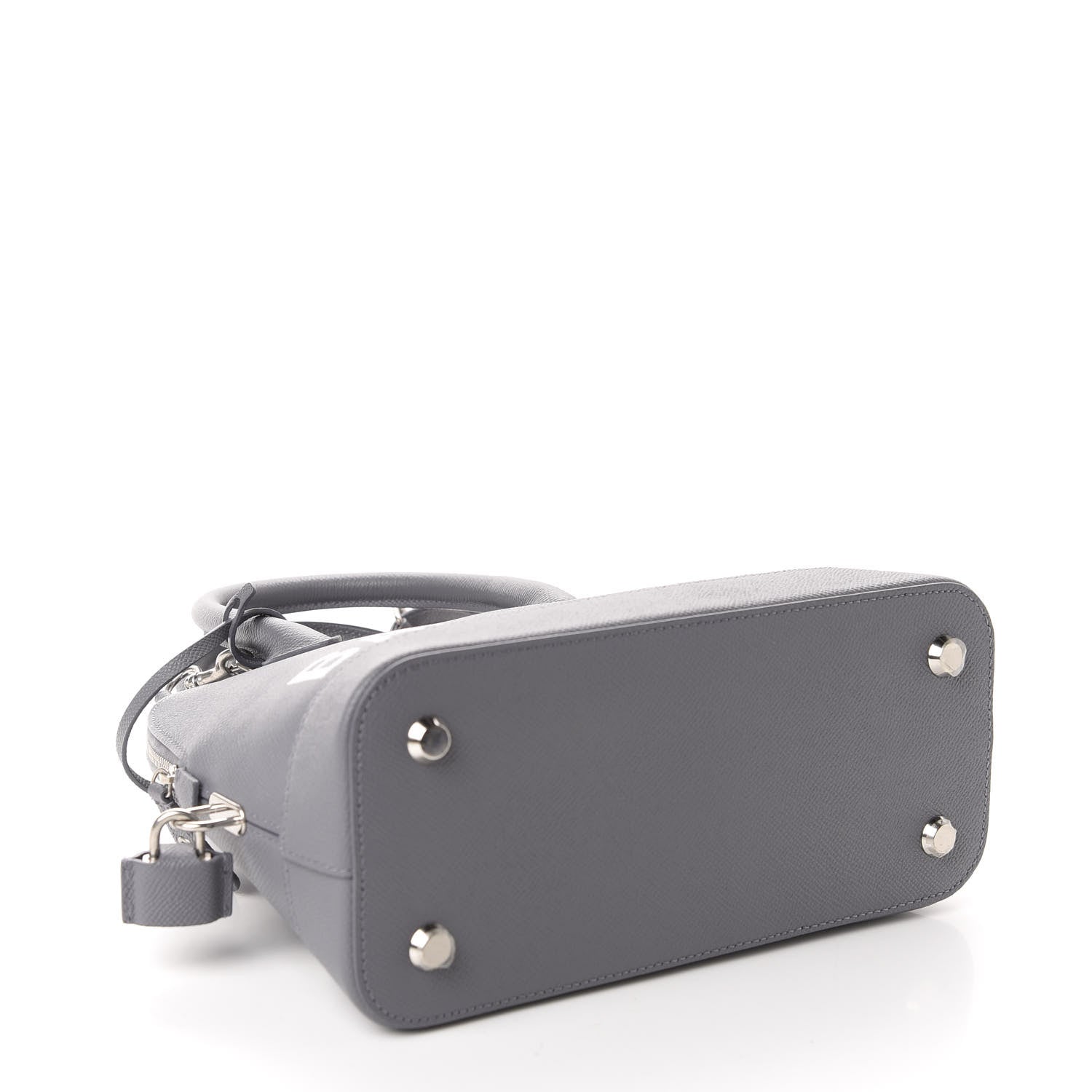Balenciaga Signature Grained Calfskin Logo S Ville Top Handle Bag Gris Perle Fonce White 4 of 10