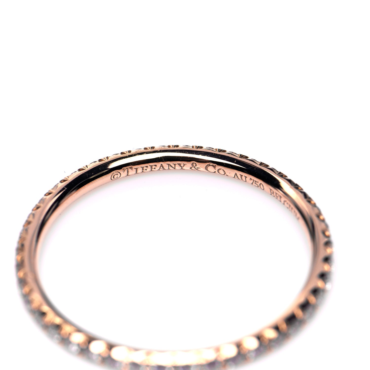 Tiffany 18K Rose Gold Diamond Metro Ring 49 4.75 5 of 6
