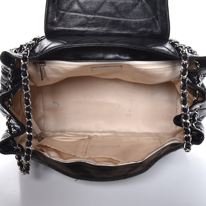 Chanel Lambskin Quilted East West Accordion Flap Black 5 of 18
