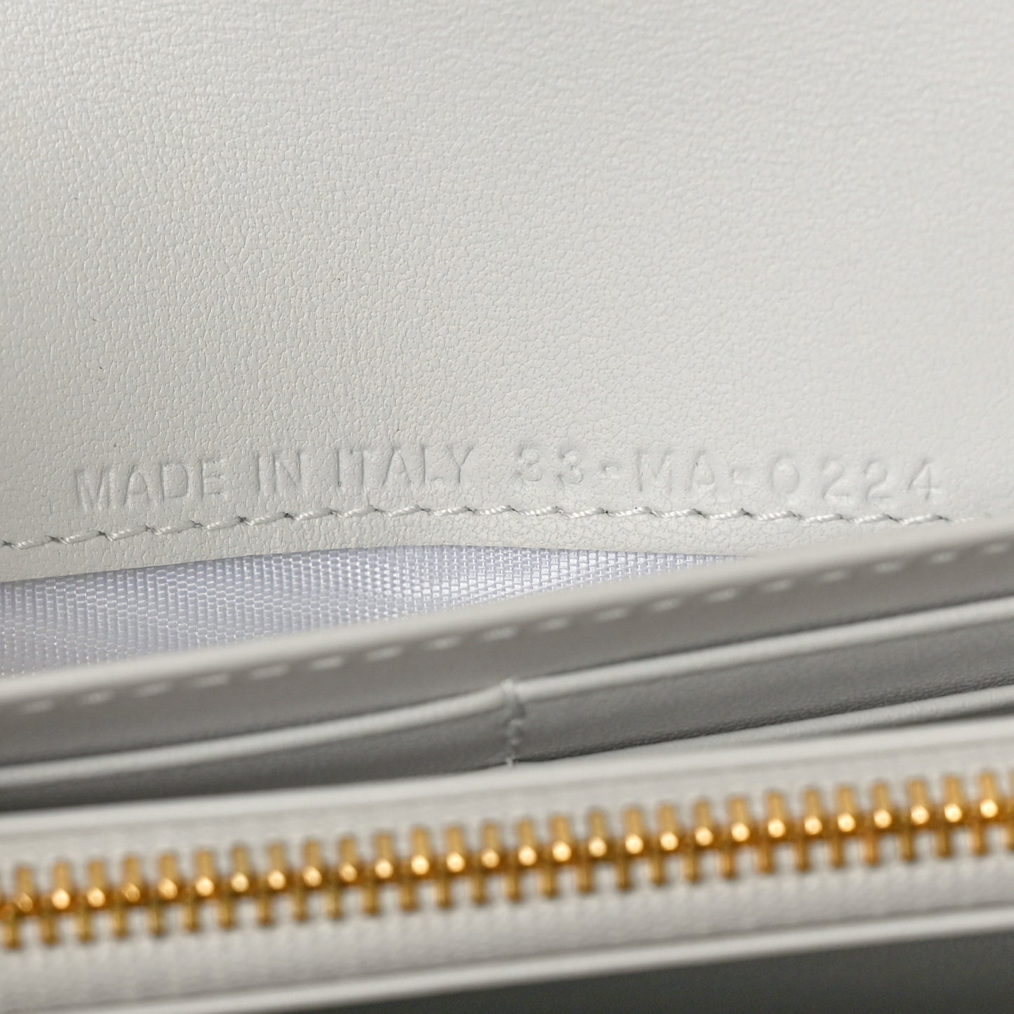 Calfskin Caro Freesia Long Wallet White Multicolor