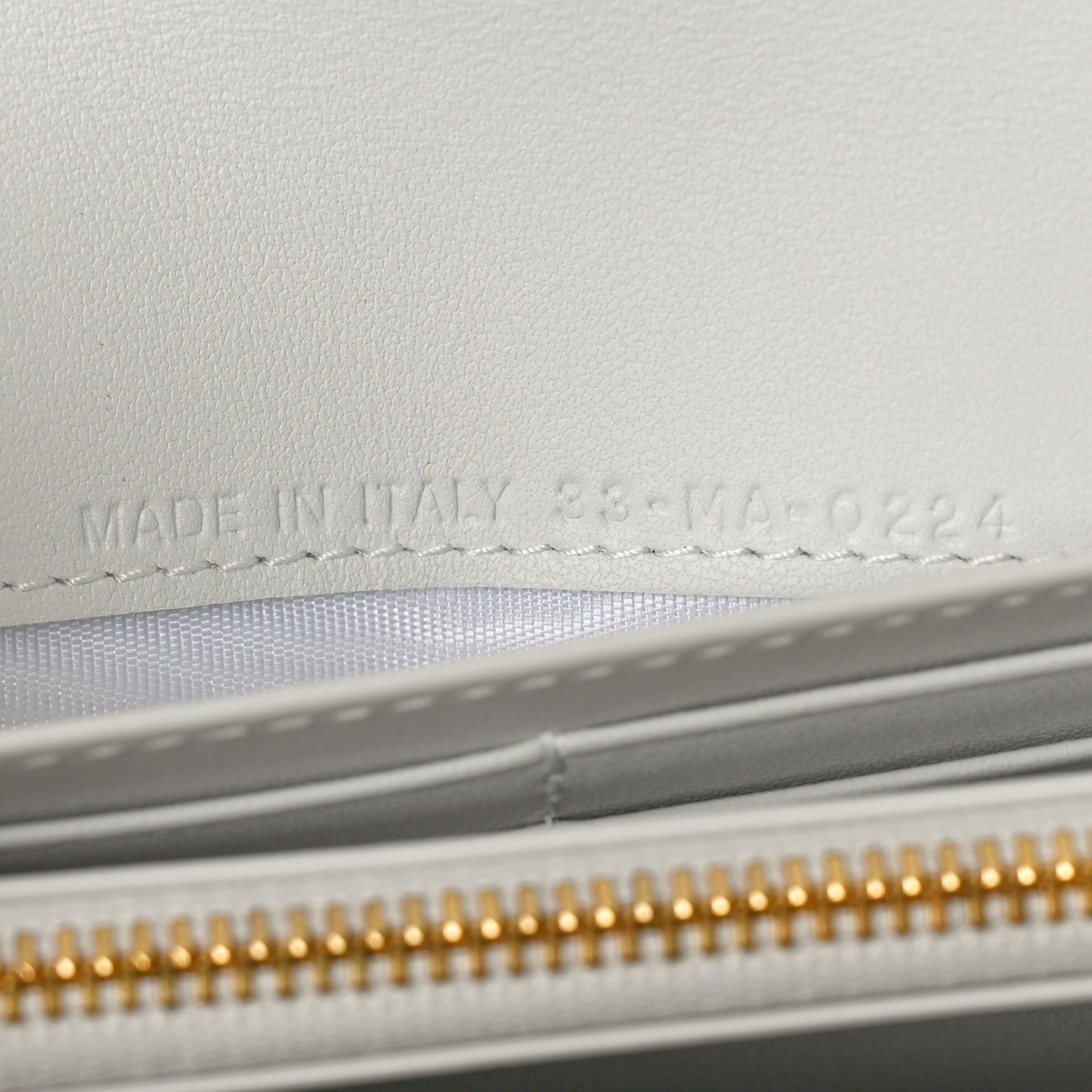 Christian Dior Calfskin Caro Freesia Long Wallet White Multicolor 7 of 9