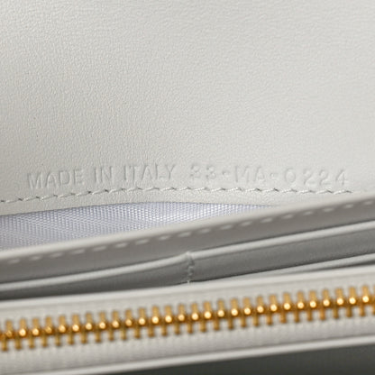 Christian Dior Calfskin Caro Freesia Long Wallet White Multicolor 7 of 9