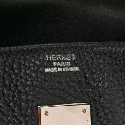 Hermes Taurillon Clemence Birkin 35 Black 6 of 17