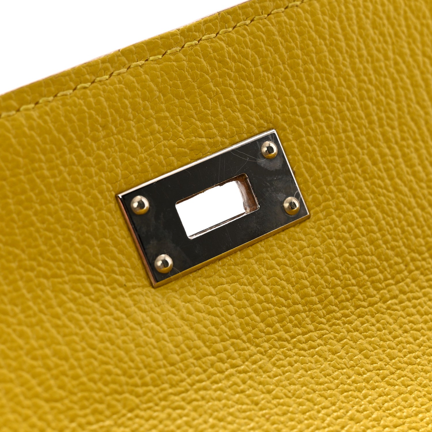 Hermes Chevre Mysore Kelly Tri-Fold Wallet Cumin 9 of 13