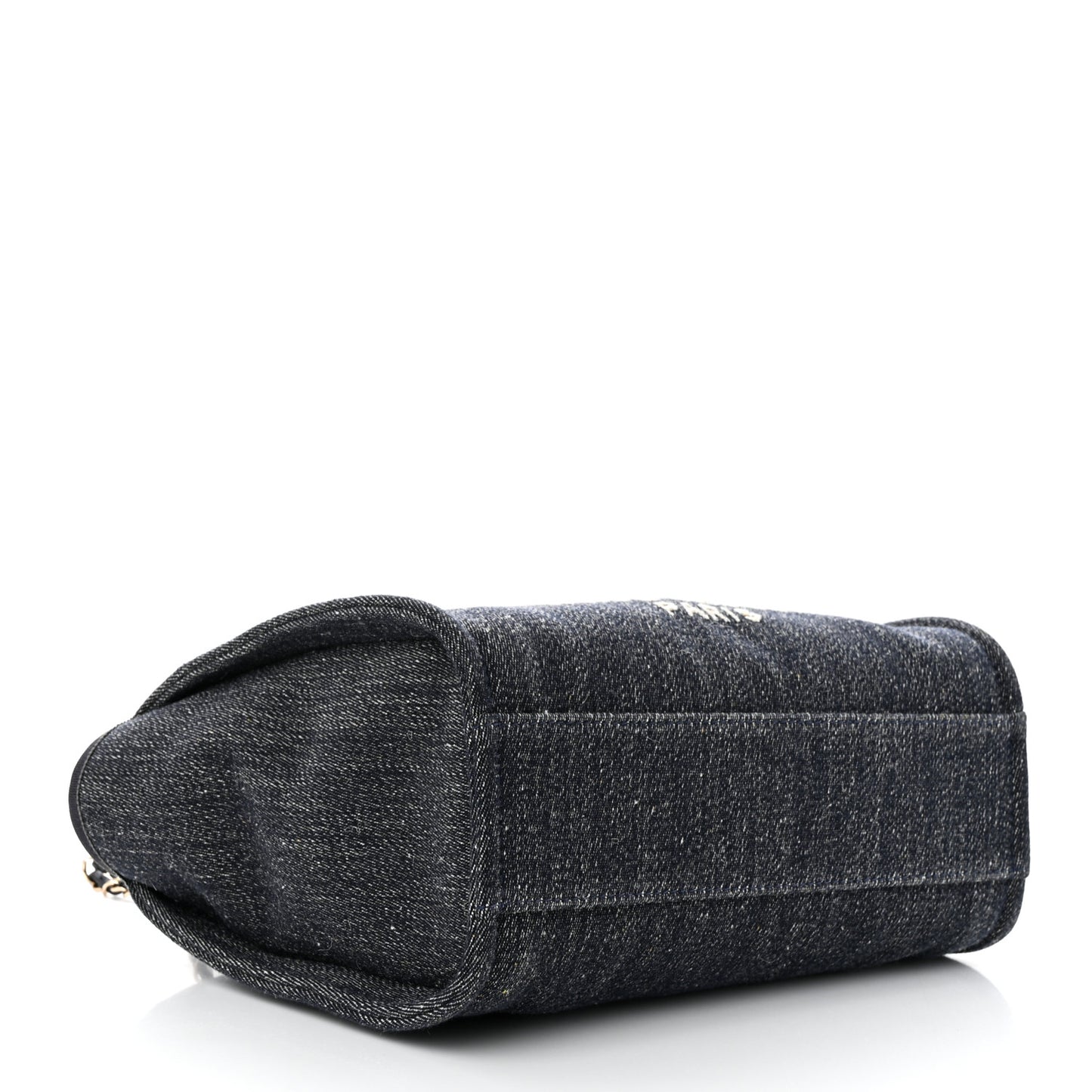 Denim Small Deauville Tote Dark Blue White