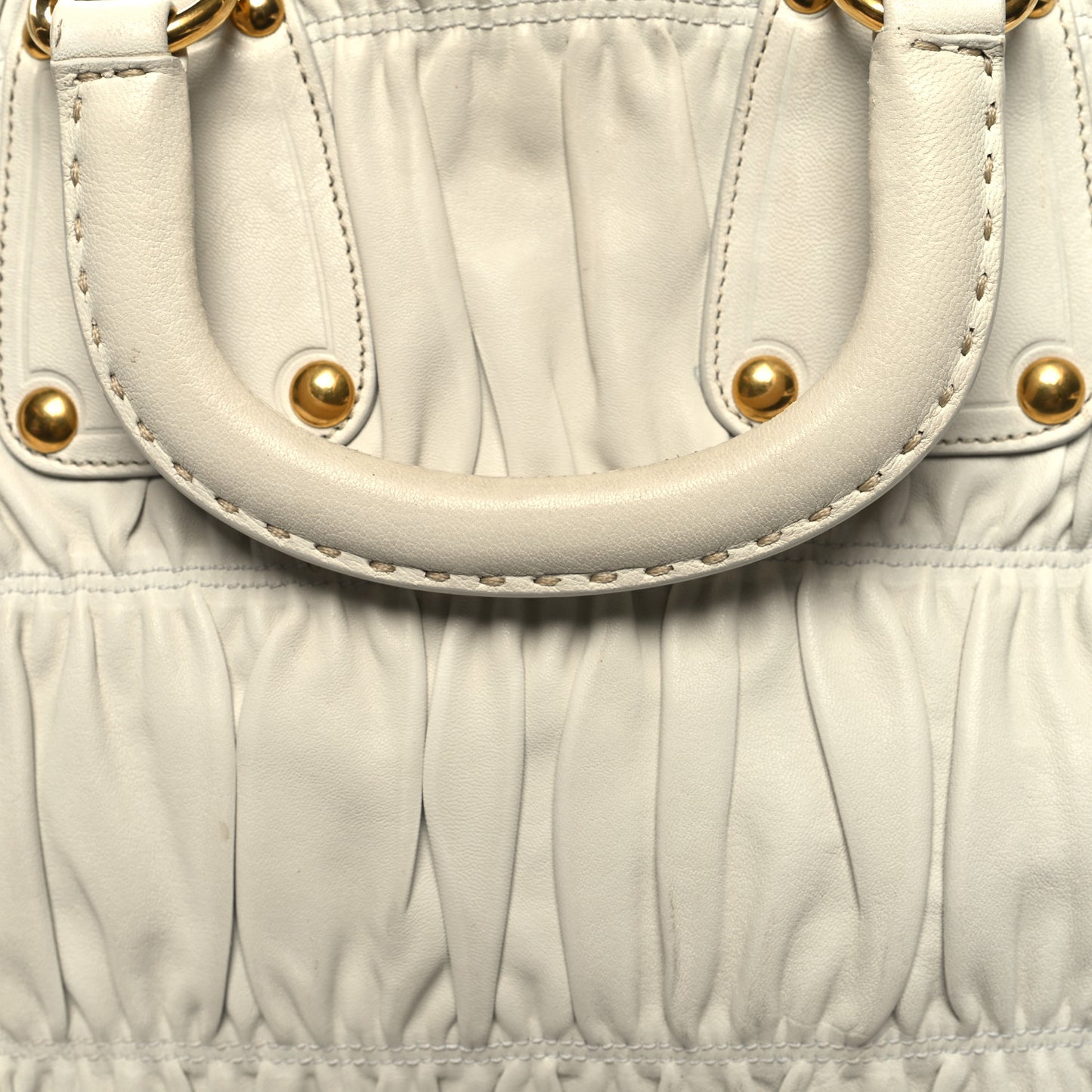 Nappa Gaufre Tote White