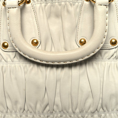 Prada Nappa Gaufre Tote White 12 of 14