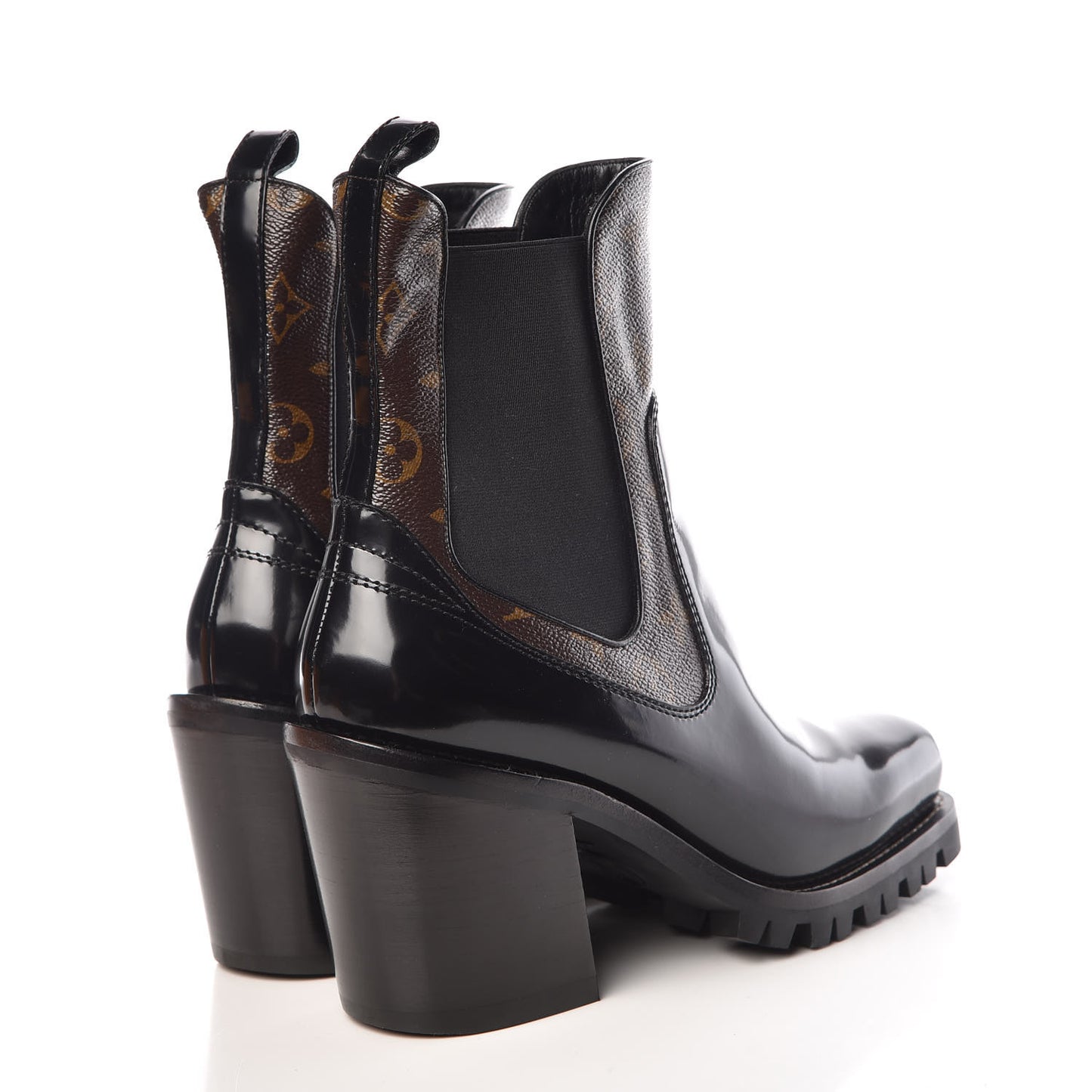 Patent Monogram Limitless Ankle Boots 41 Black