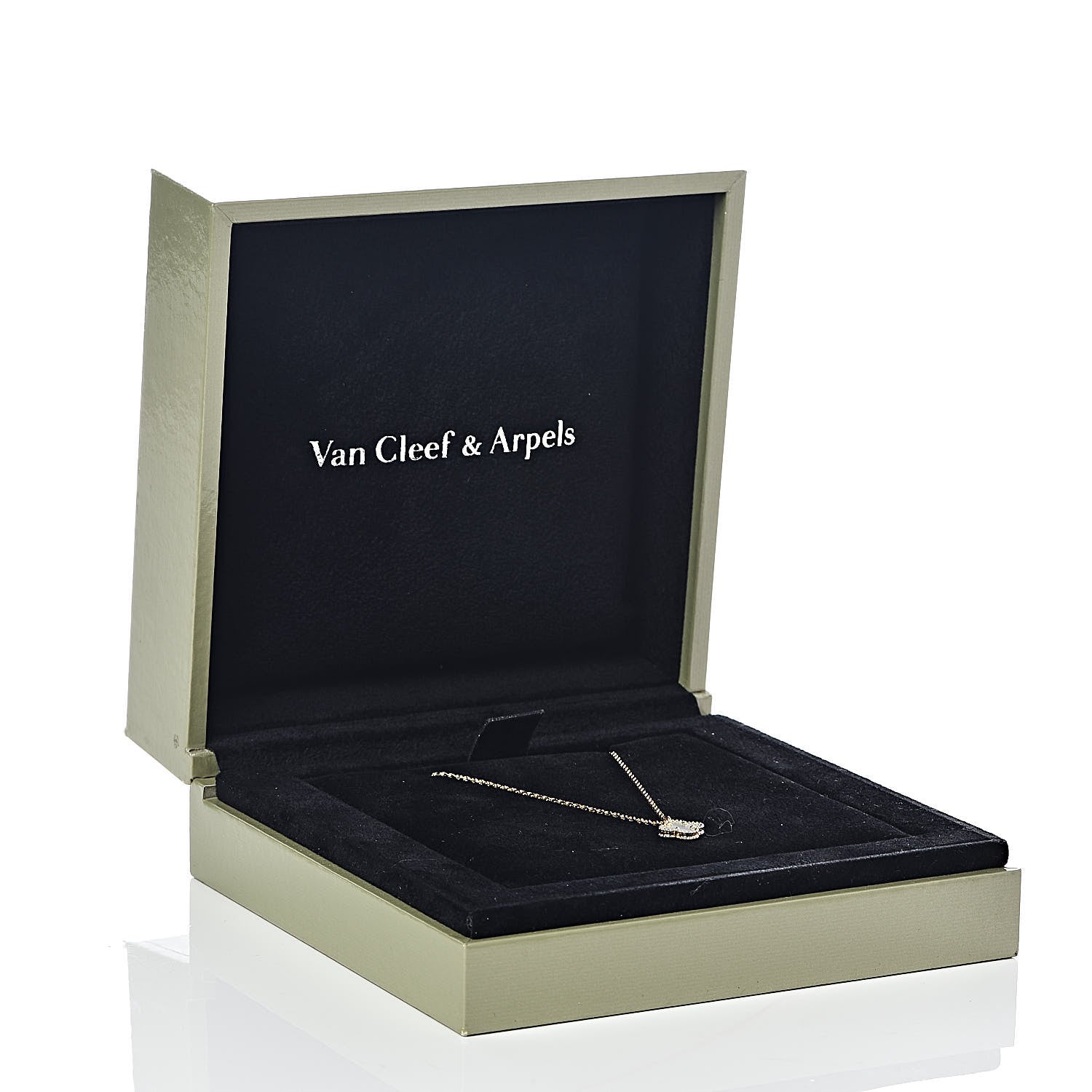 Van Cleef & Arpels 18K Yellow Gold Mother of Pearl Sweet Alhambra Pendant Necklace 8 of 8