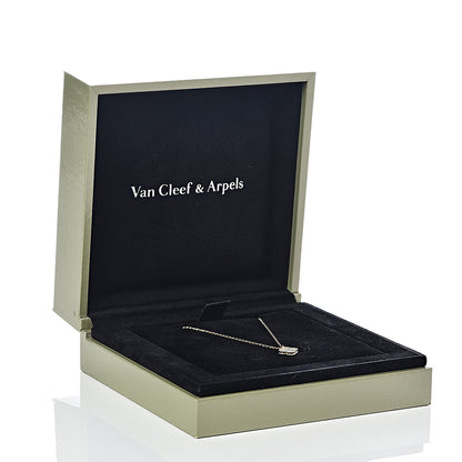 Van Cleef & Arpels 18K Yellow Gold Mother of Pearl Sweet Alhambra Pendant Necklace 8 of 8