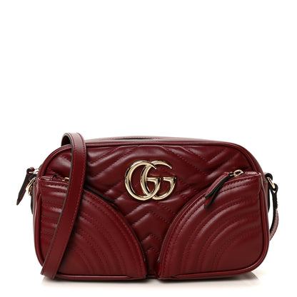 Gucci Calfskin Matelasse Small GG Marmont 2.0 Shoulder Bag Rosso Ancora 1 of 11