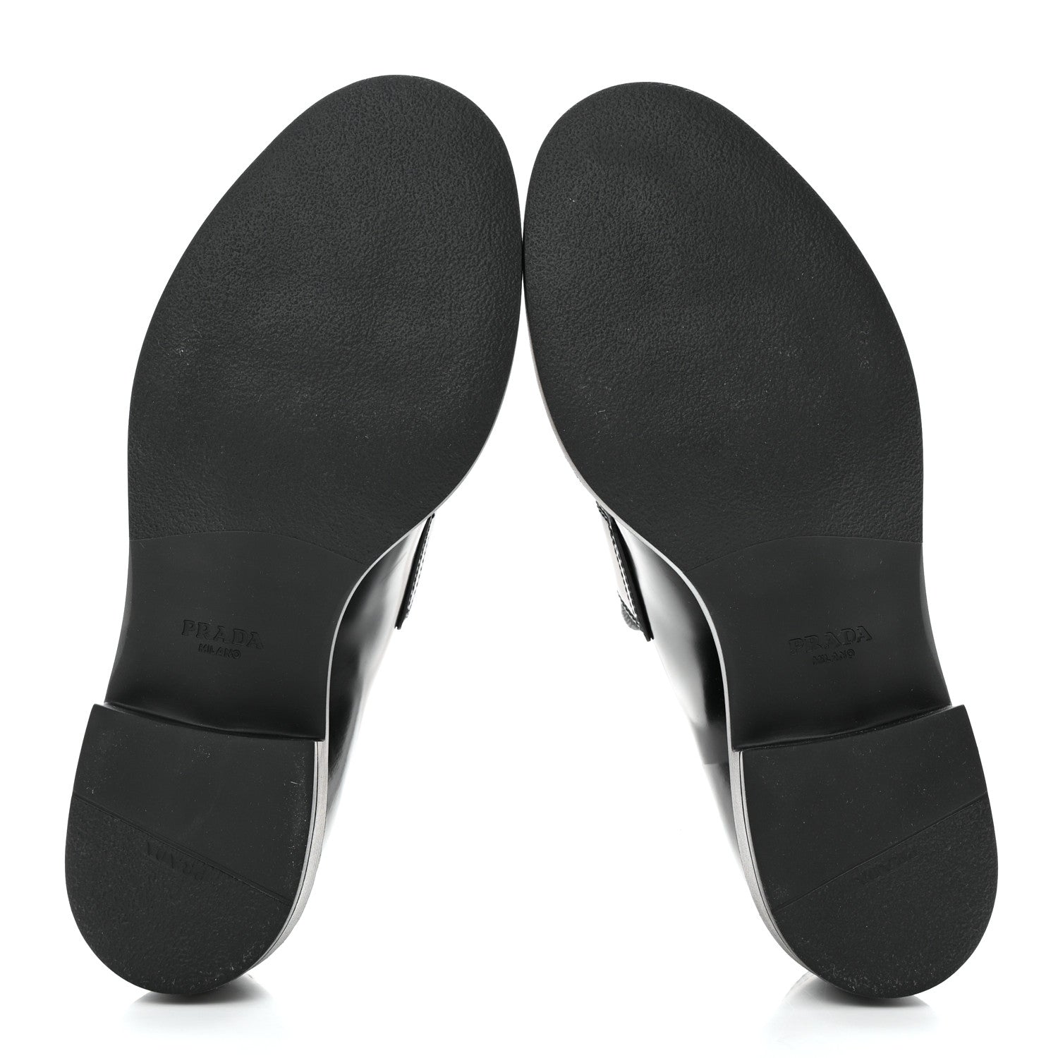 Prada Spazzolato Metal Triangle Logo 50mm Loafers 40 Black 5 of 11