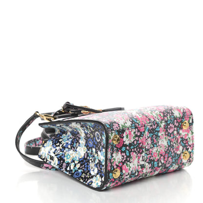 Louis Vuitton Calfskin Floral Print Mini City Steamer Black 5 of 9