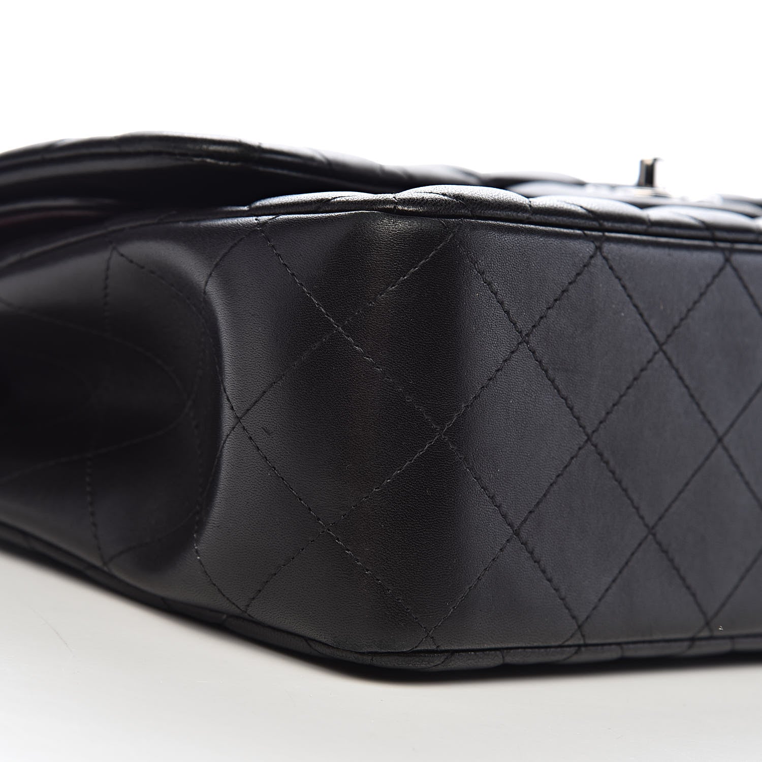 Chanel Lambskin Quilted Jumbo Double Flap Black 10 of 12