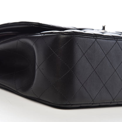 Chanel Lambskin Quilted Jumbo Double Flap Black 10 of 12
