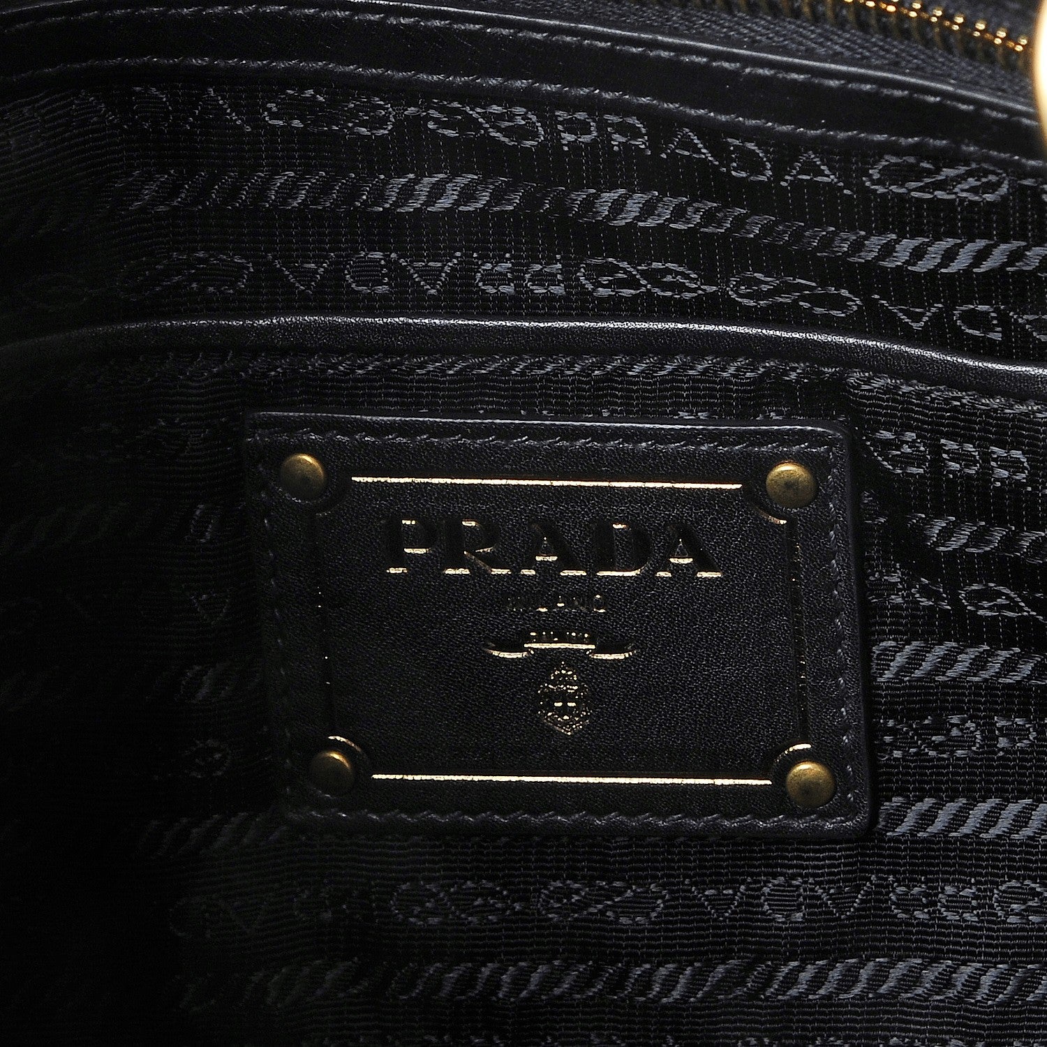 Prada Soft Calf Pleated Hobo Black 6 of 8