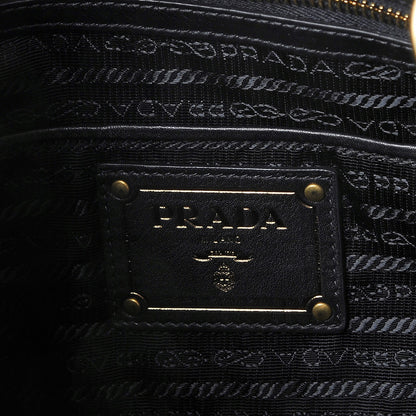 Prada Soft Calf Pleated Hobo Black 6 of 8
