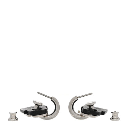 Hermes Palladium Swift O'Kelly Earrings Black 3 of 6