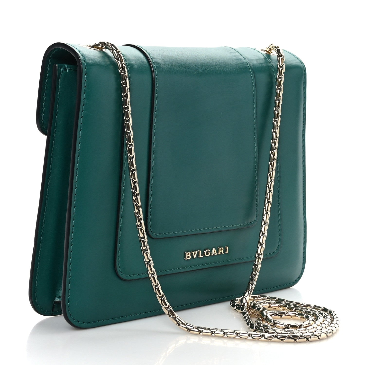Bulgari Calfskin Serpenti Forever Crossbody Bag Emerald Green 3 of 8