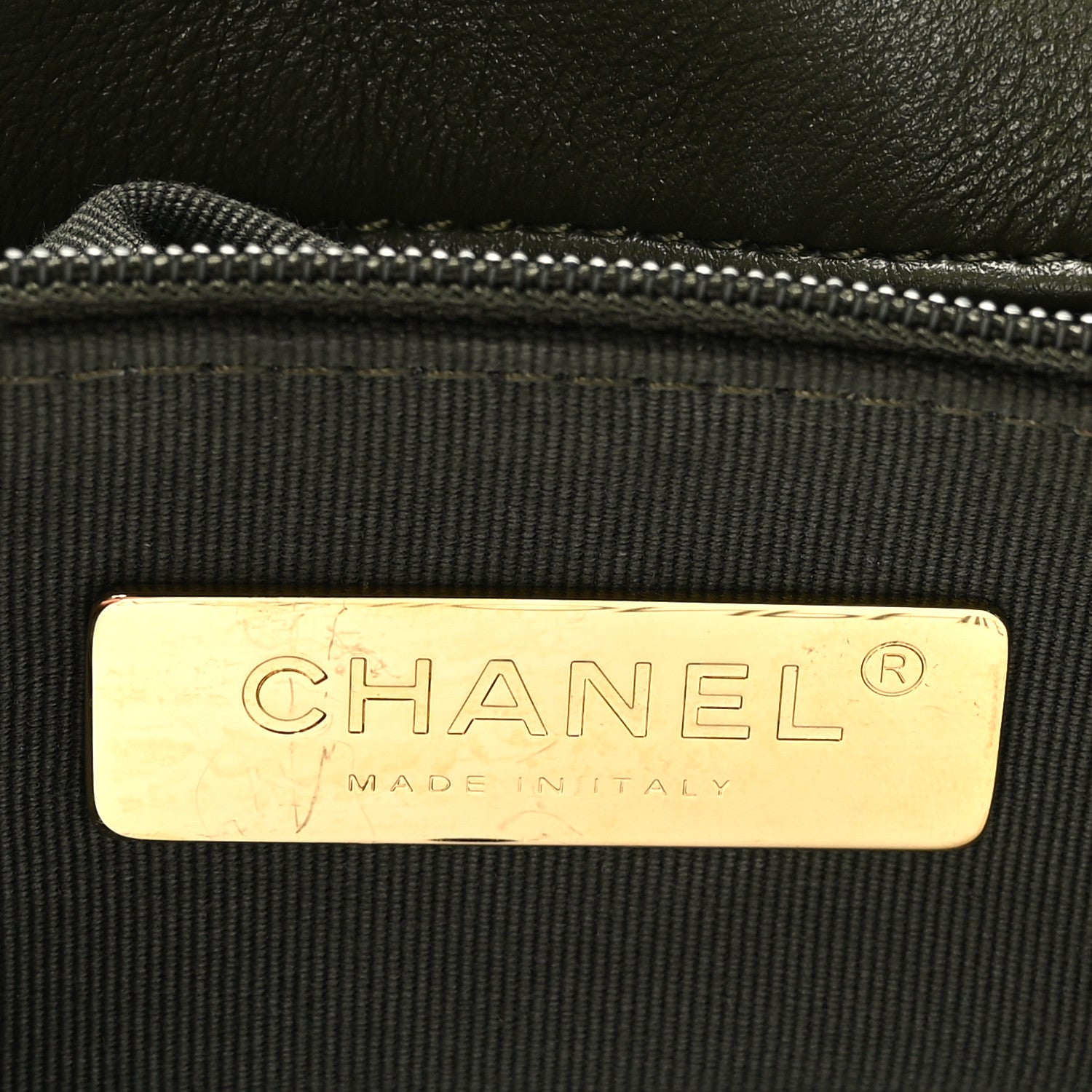 Chanel Lambskin Quilted Medium Chanel 19 Flap Khaki 6 of 9