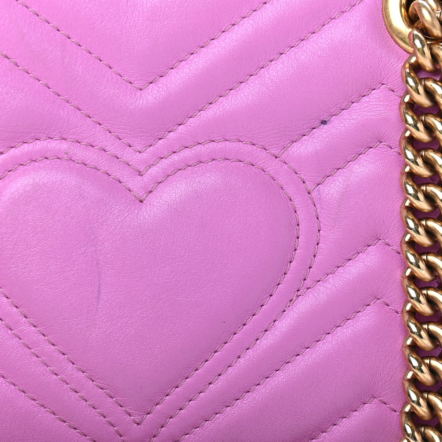 Calfskin Matelasse Mini GG Marmont Shoulder Bag Candy Mousse