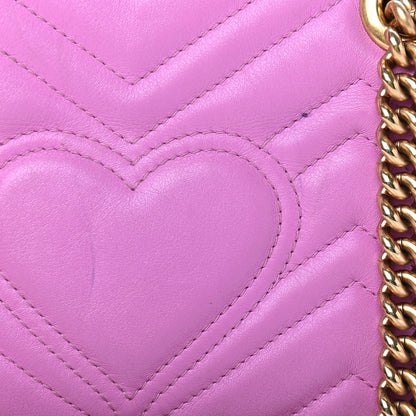 Gucci Calfskin Matelasse Mini GG Marmont Shoulder Bag Candy Mousse 15 of 17