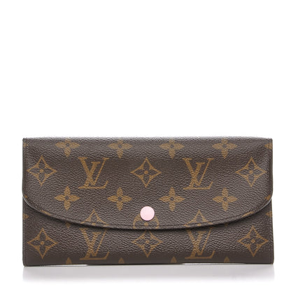 Louis Vuitton Monogram Emilie Wallet Rose Ballerine 1 of 8