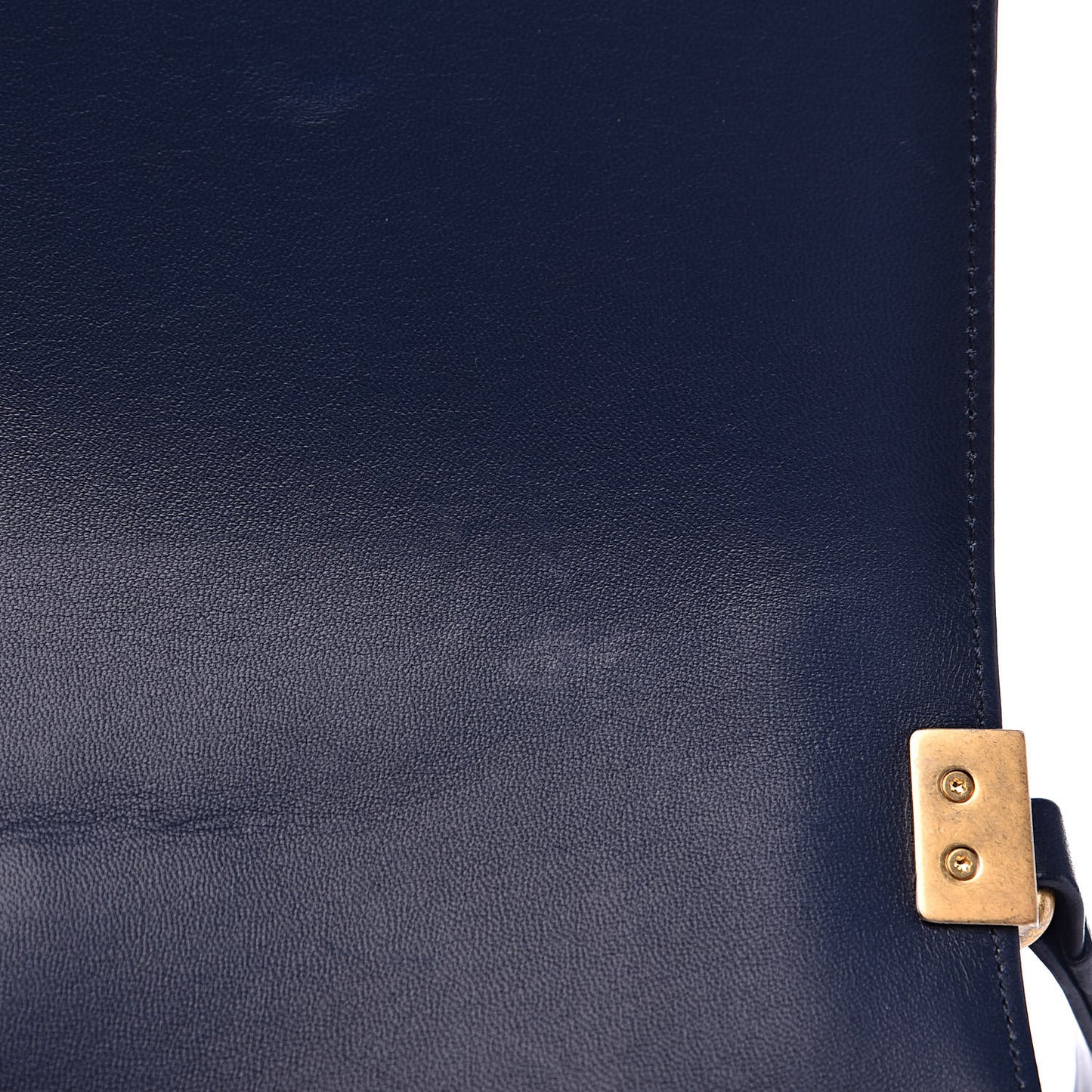 Lambskin Quilted Medium Boy Flap Dark Blue