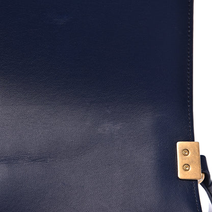Chanel Lambskin Quilted Medium Boy Flap Dark Blue 12 of 13