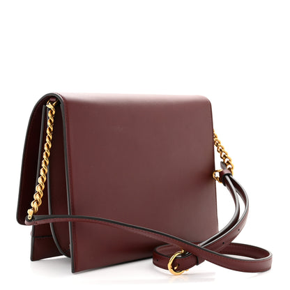 Salvatore Ferragamo Calfskin Trifolio Flap Bag Burgundy 3 of 9