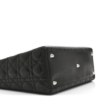 Christian Dior Lambskin Cannage Large Lady Dior Black 9 of 10