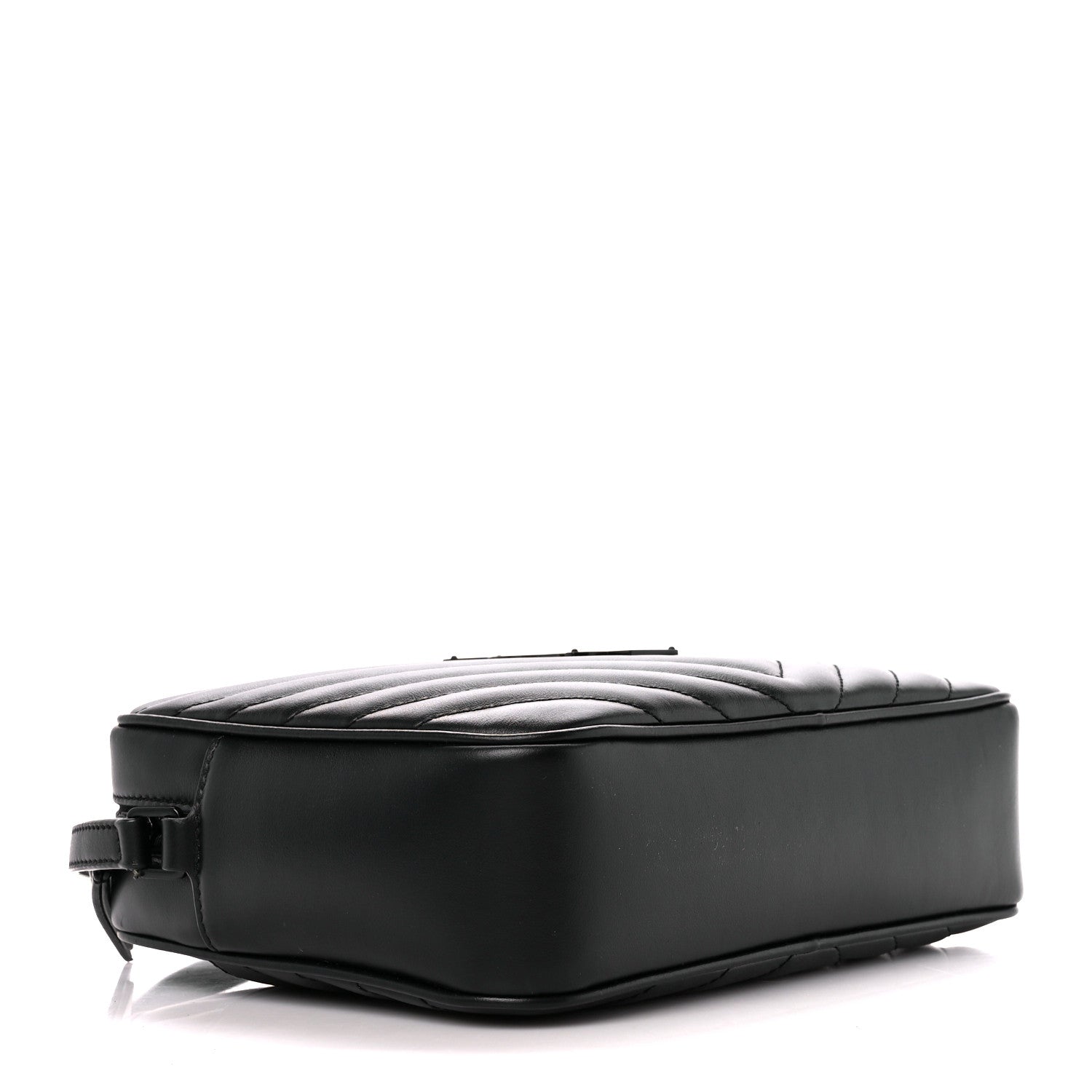 Saint Laurent Calfskin Matelasse Monogram Monochrome Lou Camera Bag Black 4 of 10