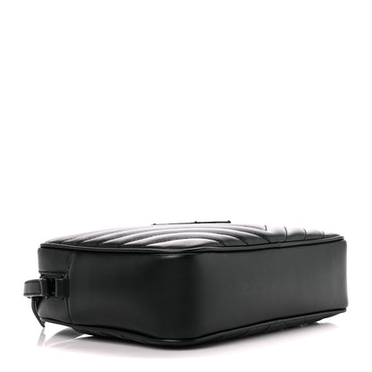 Saint Laurent Calfskin Matelasse Monogram Monochrome Lou Camera Bag Black 4 of 10